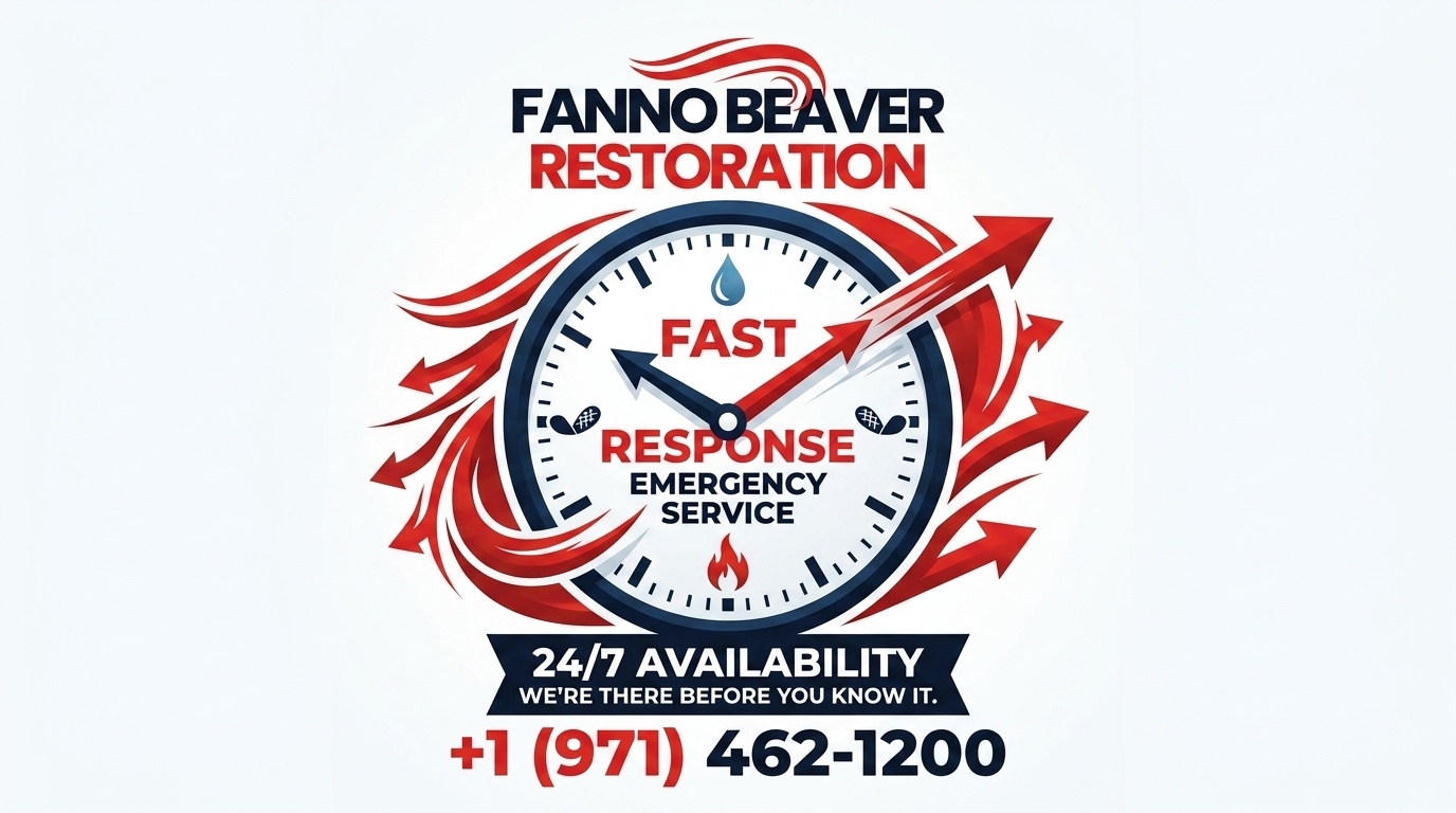 Fast Response 24/7 Emergency Service Graphic - Fanno Beaver Restoration Beaverton OR