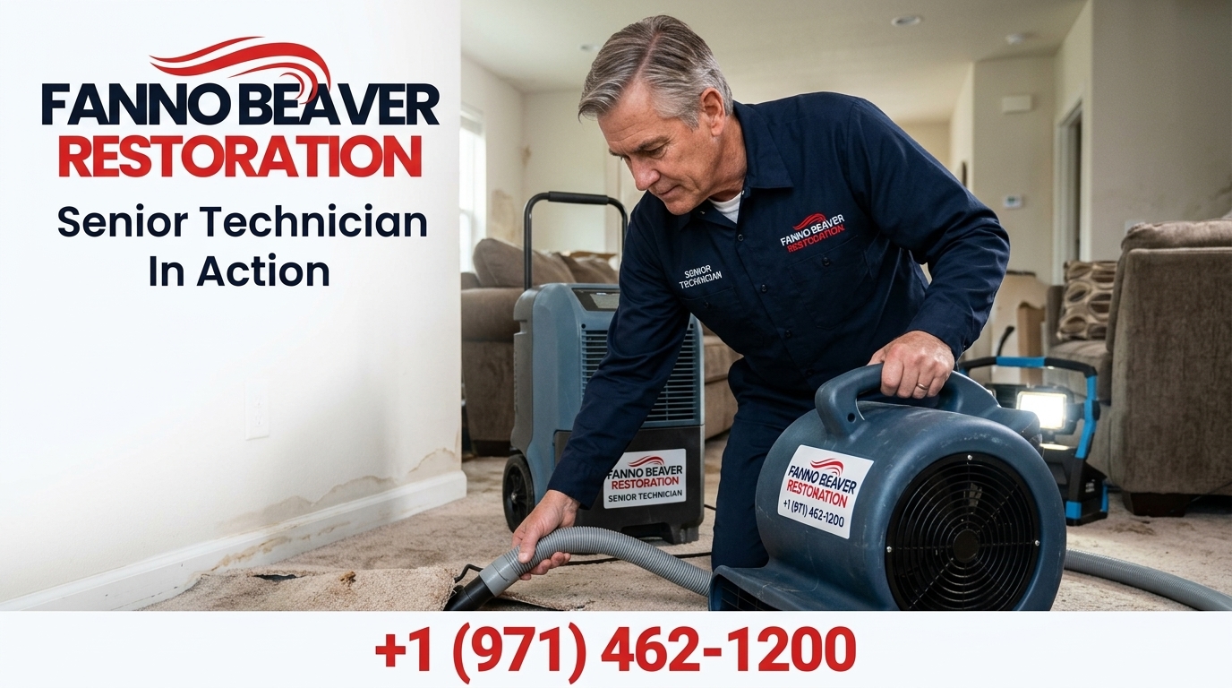 Senior Technician In Action — Water Extraction - Fanno Beaver Restoration Beaverton OR
